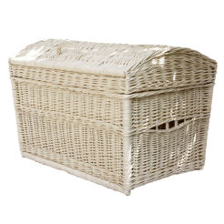 Wicker pirate chest, white 70