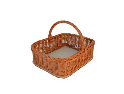 Wicker tray with handle 55x42