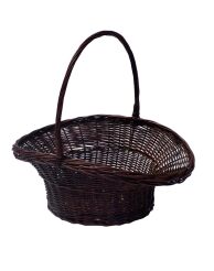 Wicker gift basket, dark, Kapelusik 34