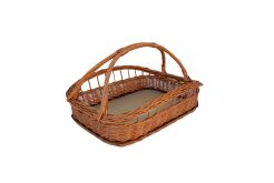 Wicker tray with handle 50x34