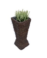 Wooden flower pot, birch twigs 80