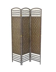 Rattan room divider, 3 panel 40x3/170