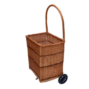 Wicker shopping cart