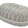 Wicker bread box, oval, white 40 - 3
