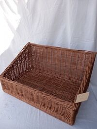 Wicker basket for storage organizing, trapezoid 60x40