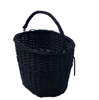 Wiklinowy kosz rowerowy, czarny 30