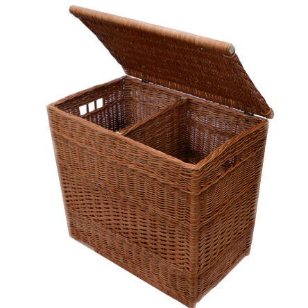 Wicker laundry hamper, 2 section 66