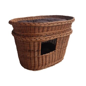 Wiklinowa porodówka dla kota, owalna