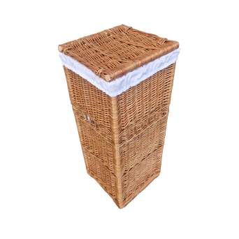 Wiklinowy kosz na pranie z obszyciem  30x30