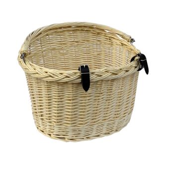 Wicker bike basket with leather straps 41