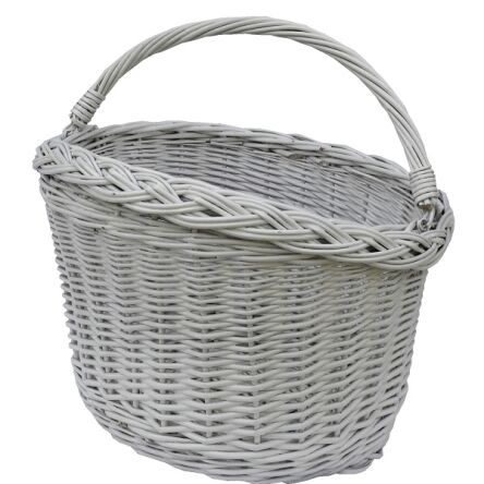 Wicker bike basket, white 41