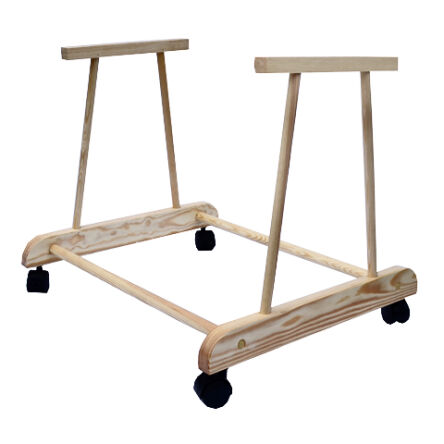 Wooden stand for the baby basket