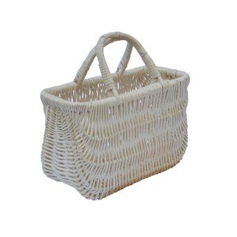 Wicker shopping basket, white 30