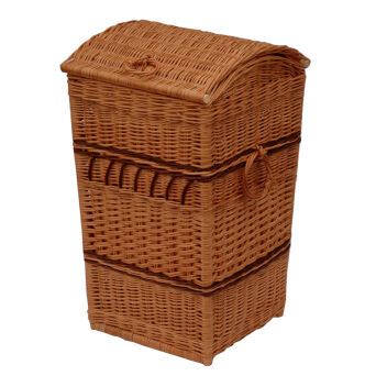 Wicker laundry hamper, two-tones 38