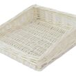Wicker basket for storage organizing, trapezoid, white 30x30 - 2