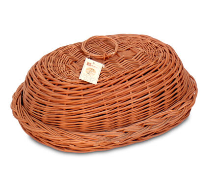 Wicker bread box, oval 42