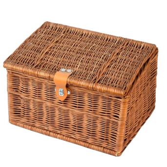 Wicker rear bicycle storage basket