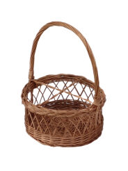 Wicker bottle carrier (for 4 bottles), round