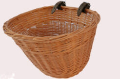 Wicker bike basket with leather straps 35