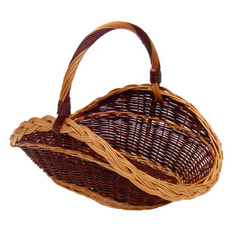 Wicker fireplace basket, dark 67