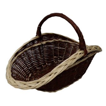 Wicker fireplace basket, dark 65
