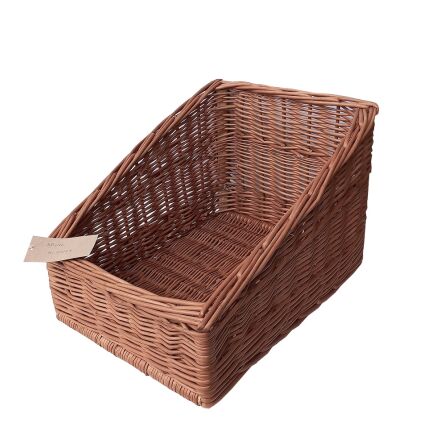 Wicker basket for storage organizing, trapezoid 30x40