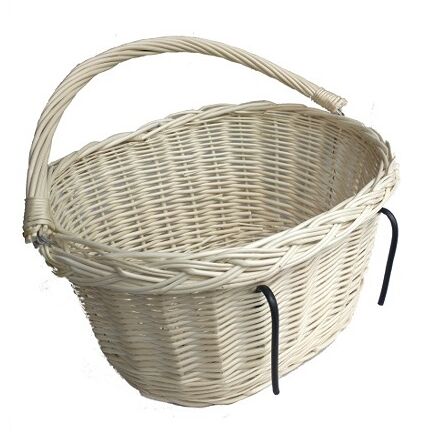 Wicker bike basket, white 36