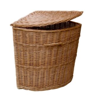 Wiklinowy, narożny kosz na pranie 40