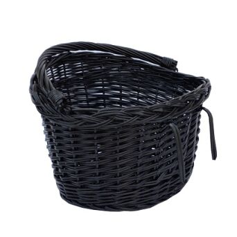 Wiklinowy kosz rowerowy, czarny 41