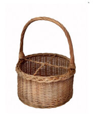 Wicker bottle carrier, round (for 4 bottles)