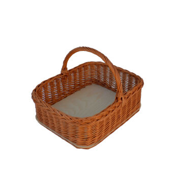 Wicker tray with handle 40x32