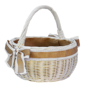 Wicker gift basket, white 33