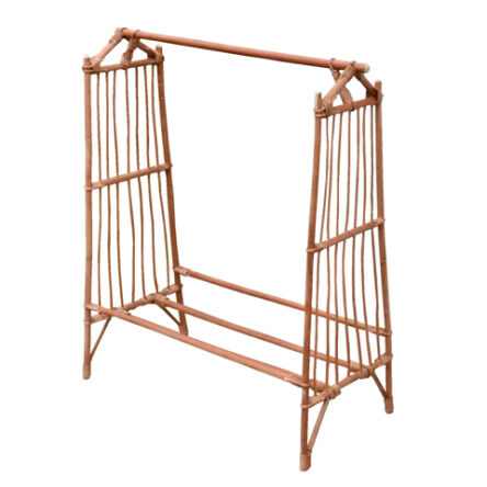 Wicker kids clothing rack