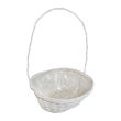 Wicker flower basket, white 45 - 2