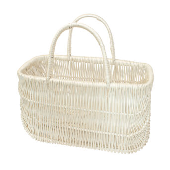 Wicker shopping basket, white 42