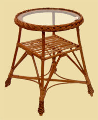 Round table with glass 60 shelf