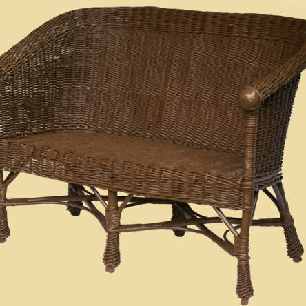 Sofa pełna w kolorze brązowym