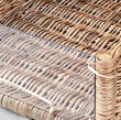 Wicker basket for storage organizing, trapezoid, with a plexiglass 39x50 - 3