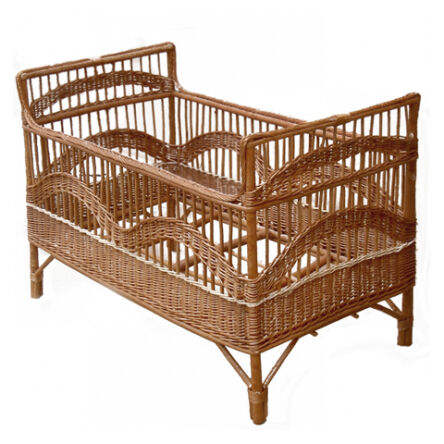 Wicker baby bassinet,100