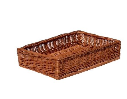 Wicker storage basket 60x40x12