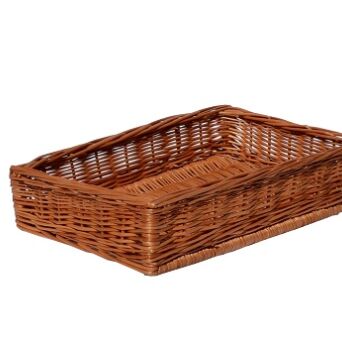 Wicker storage basket 60x40x12