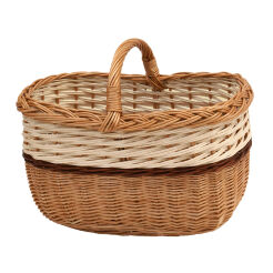 Wicker shopping basket, rectangular, Ugięty 37