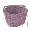Wicker bike basket for kids, pink 24 - 2