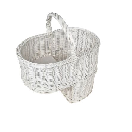 Kosz na schody zaokrąglony biały