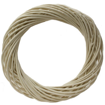 Wicker wreath, white 30