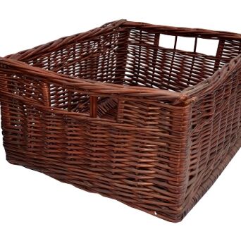Wicker storage basket, Okienko, wenge 45x35x20