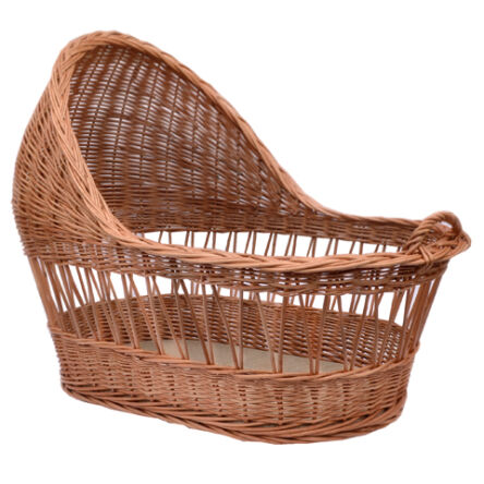 Wicker basket for babies, openwork