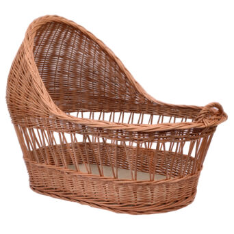 Wicker basket for babies, openwork