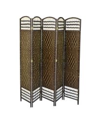 Rattan room divider, 5 panel 40x5/170