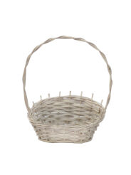 Wicker gift basket, white, Elipsa 20